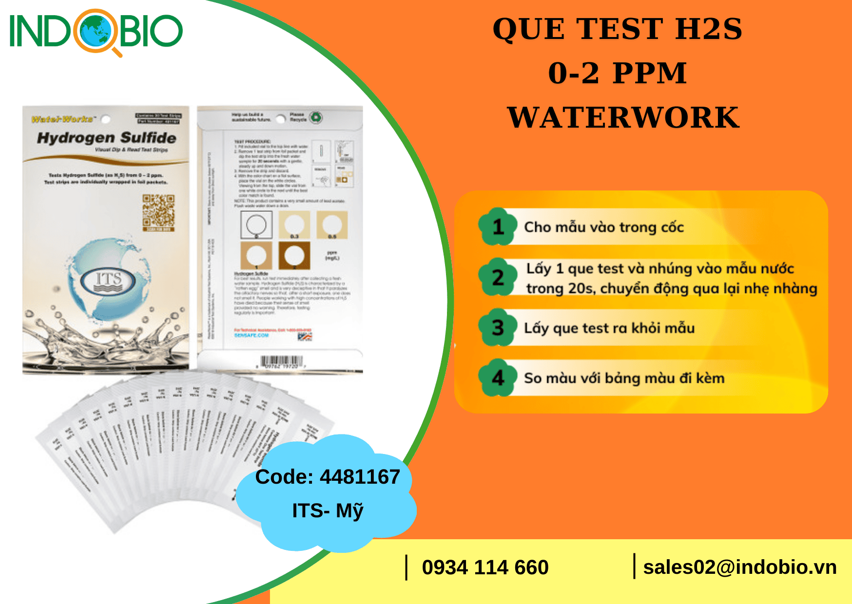que test nhanh h2s trong nước 481167 thang đo 0-2 ppm